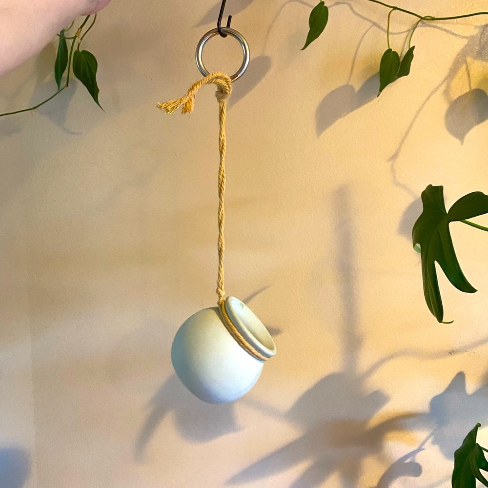 Handmade Clay Hanging Planter